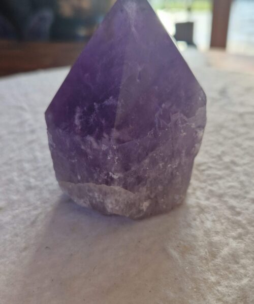 Large Premium Amethyst Quartz Purple 27 Crystal Quartz Point Tower 518g H8.5xW7.5xD6cm - Image 3