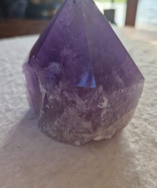 Large Premium Amethyst Quartz Purple 27 Crystal Quartz Point Tower 518g H8.5xW7.5xD6cm - Image 4