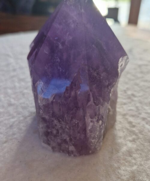 Large Premium Amethyst Quartz Purple 27 Crystal Quartz Point Tower 518g H8.5xW7.5xD6cm - Image 6