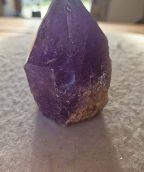 Alternative view of Large Premium Amethyst Quartz Purple 28 Crystal Quartz Point Tower 467g H8.5xW8.5xD5.5cm