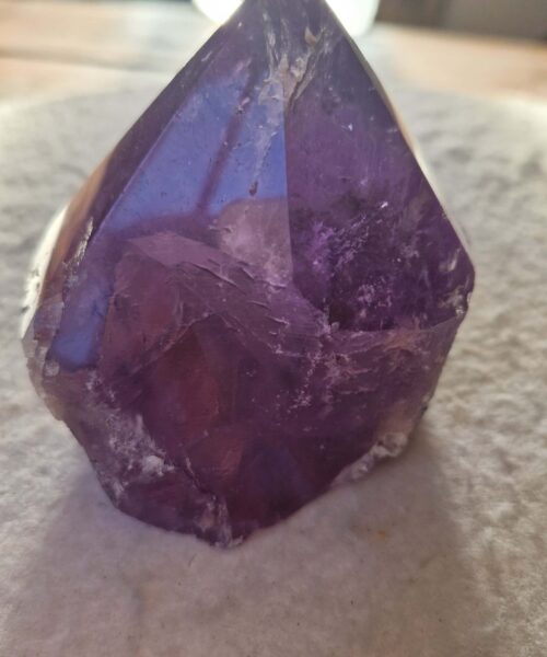 Large Premium Amethyst Quartz Purple 28 Crystal Quartz Point Tower 467g H8.5xW8.5xD5.5cm - Image 5