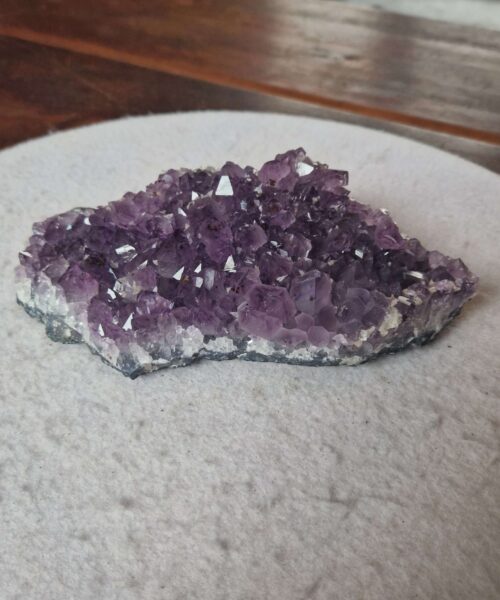 Alternative view of Large Premium High Grade Amethyst Raw Druzy Cluster Piece 46 - 837g H5.5xW19xD9cm