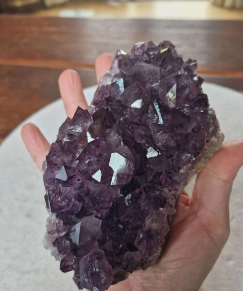 Large Premium High Grade Amethyst Raw Druzy Cluster Piece 49 - 836g H5.5xW14xD8.5cm - Image 8