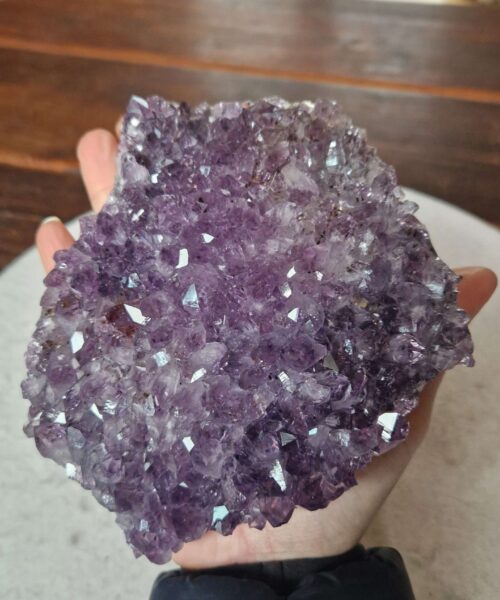 Large Premium High Grade Amethyst Raw Druzy Cluster Piece 50 - 782g H4xW13.5xD13cm - Image 9