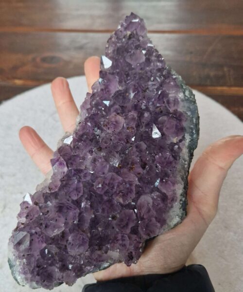 Large Premium High Grade Amethyst Raw Druzy Cluster Piece 51 - 807g H4xW20.5xD9.5cm - Image 9
