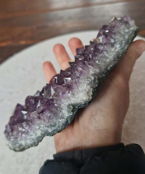 Large Premium High Grade Amethyst Raw Druzy Cluster Piece 51 - 807g H4xW20.5xD9.5cm - Image 10