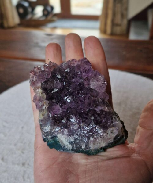 Premium High Grade Amethyst Druzy Cluster Piece 54 - 211g H3.5xW8xD7cm - Image 9