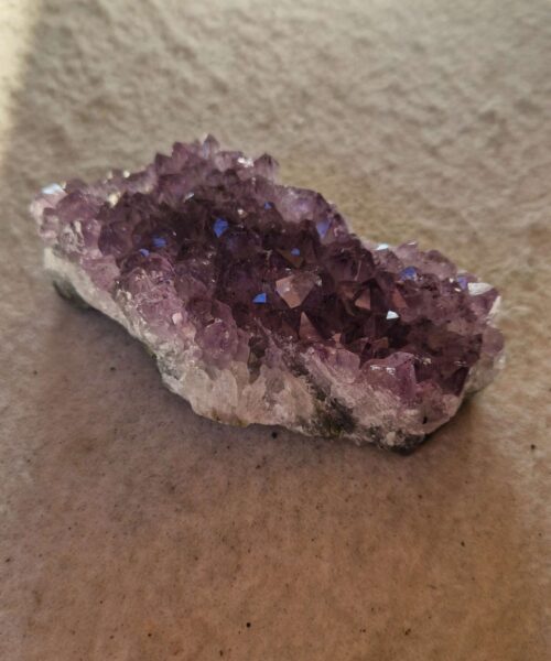 Alternative view of Premium High Grade Amethyst Druzy Cluster Piece 58 - 221g H3xW11xD5.5cm