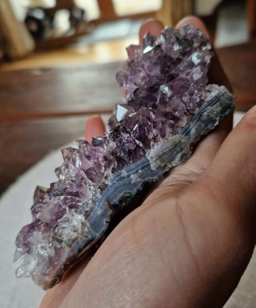 Premium High Grade Amethyst Druzy Cluster Piece 63 - 217g H4.5xW11xD6cm - Image 7