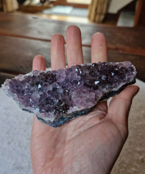 Premium High Grade Amethyst Druzy Cluster Piece 65 - 262g H3xW13xD5cm - Image 7
