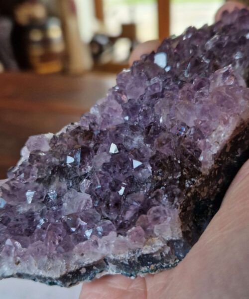 Premium High Grade Amethyst Druzy Cluster Piece 65 - 262g H3xW13xD5cm - Image 9
