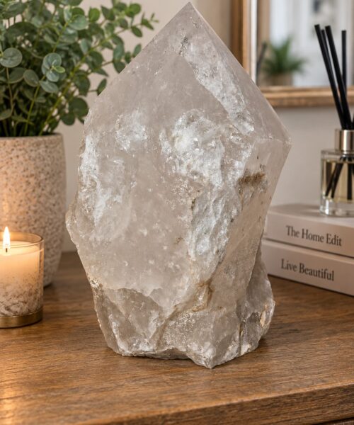 Huge Extra Large Tall Point 15 Premium Clear Rock Crystal Quartz - 11139g H29xW18xD16cm