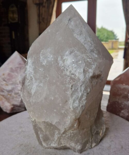 Huge Extra Large Tall Point 15 Premium Clear Rock Crystal Quartz - 11139g H29xW18xD16cm