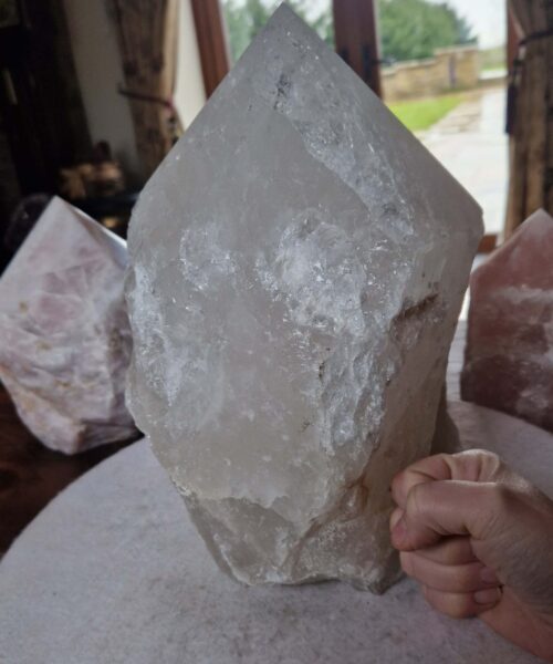 Huge Extra Large Tall Point 15 Premium Clear Rock Crystal Quartz - 11139g H29xW18xD16cm - Image 9