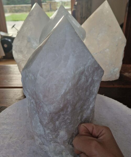 HUGE Extra Large Tall Point 24 Premium Rose Quartz Pink Crystal Quartz 6083g H25xW15xD13cm - Image 9