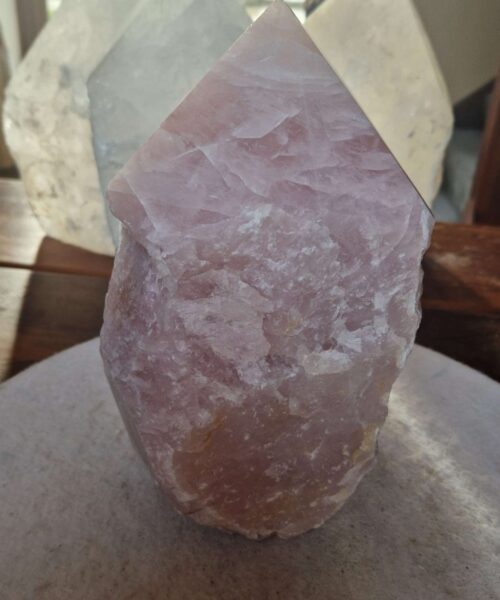 HUGE Extra Large Tall Point 25 Premium Rose Quartz Pink Crystal Quartz 5137g H24xW16xD11cm - Image 2