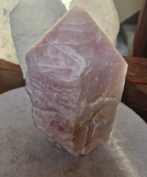 HUGE Extra Large Tall Point 25 Premium Rose Quartz Pink Crystal Quartz 5137g H24xW16xD11cm