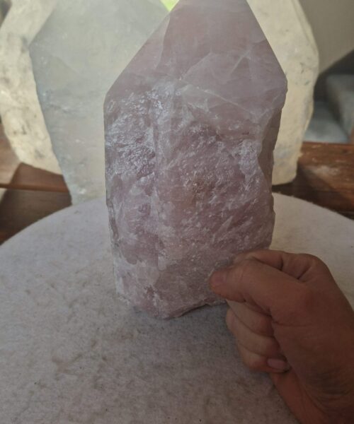 HUGE Extra Large Tall Point 25 Premium Rose Quartz Pink Crystal Quartz 5137g H24xW16xD11cm - Image 9