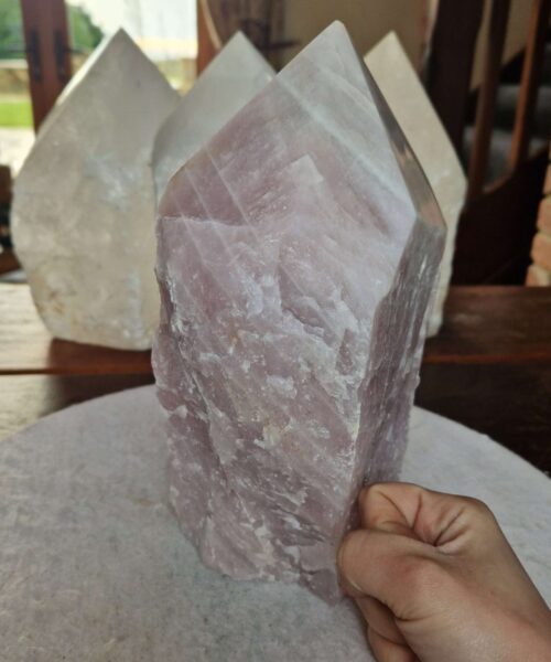 HUGE Extra Large Tall Point 26 Premium Rose Quartz Pink Crystal Quartz 5665g H26xW14xD11cm - Image 8