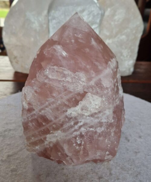 HUGE Extra Large Tall Point 27 Premium Rose Quartz Pink Crystal Quartz 4735g H18xW15xD14cm - Image 2