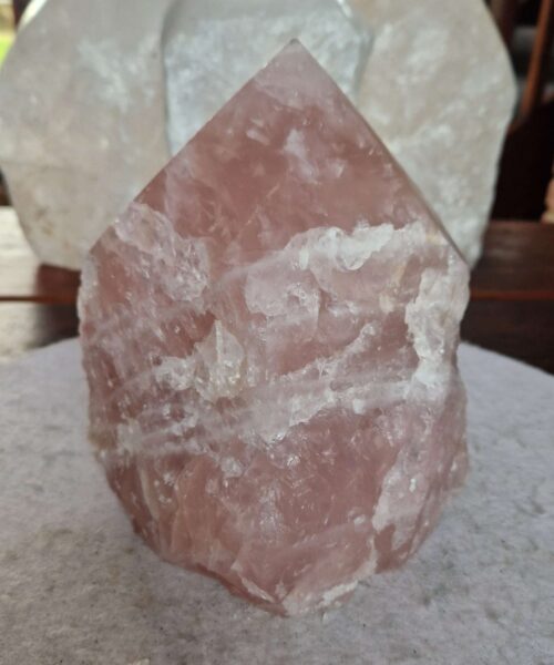 HUGE Extra Large Tall Point 27 Premium Rose Quartz Pink Crystal Quartz 4735g H18xW15xD14cm - Image 3
