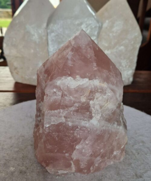 HUGE Extra Large Tall Point 27 Premium Rose Quartz Pink Crystal Quartz 4735g H18xW15xD14cm - Image 4