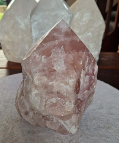 HUGE Extra Large Tall Point 27 Premium Rose Quartz Pink Crystal Quartz 4735g H18xW15xD14cm - Image 7