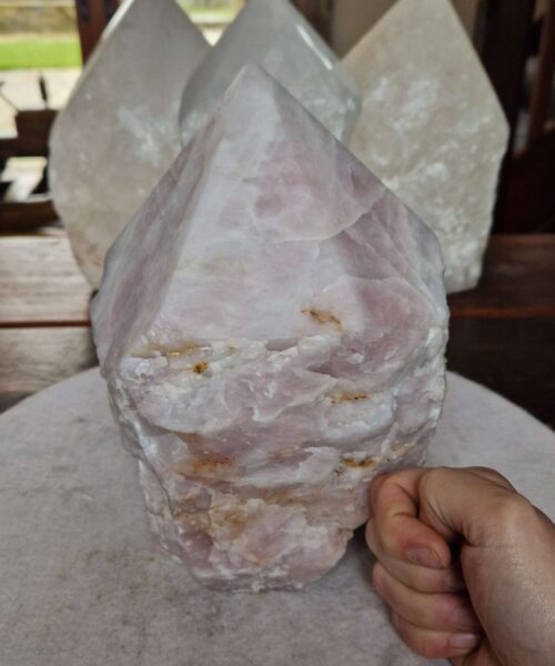 HUGE Extra Large Tall Point 28 Premium Rose Quartz Pink Crystal Quartz 7087g H23xW16xD15cm - Image 9