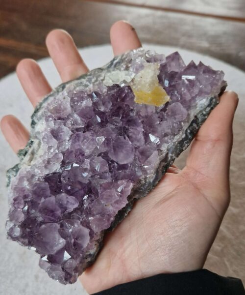 Premium High Grade Amethyst Druzy Cluster Piece 100 - 515g H3.5xW13.5xD8.5cm - Image 5