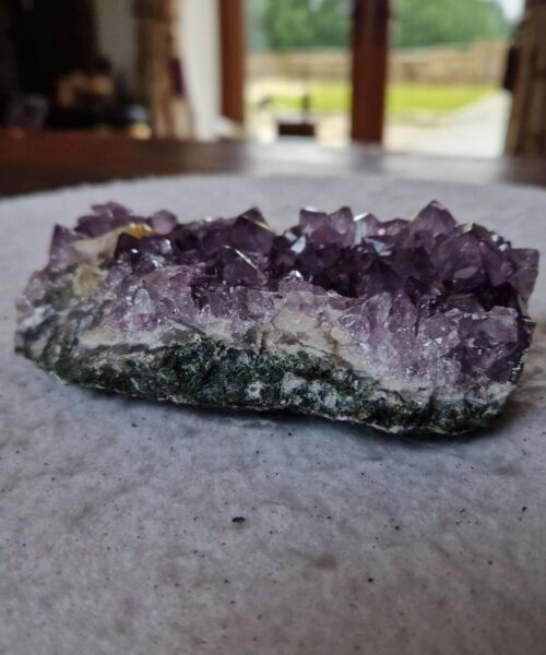 Premium High Grade Amethyst Druzy Cluster Piece 100 - 515g H3.5xW13.5xD8.5cm - Image 9