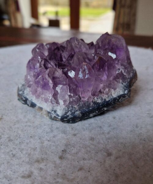 Alternative view of Premium High Grade Amethyst Druzy Cluster Piece 104 - 437g H5.5xW9.5xD7cm