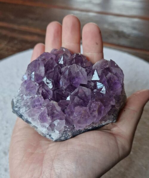 Premium High Grade Amethyst Druzy Cluster Piece 104 - 437g H5.5xW9.5xD7cm - Image 7