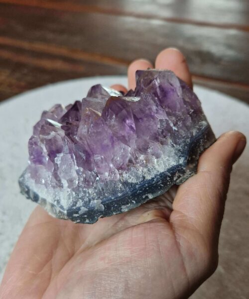 Premium High Grade Amethyst Druzy Cluster Piece 104 - 437g H5.5xW9.5xD7cm - Image 8