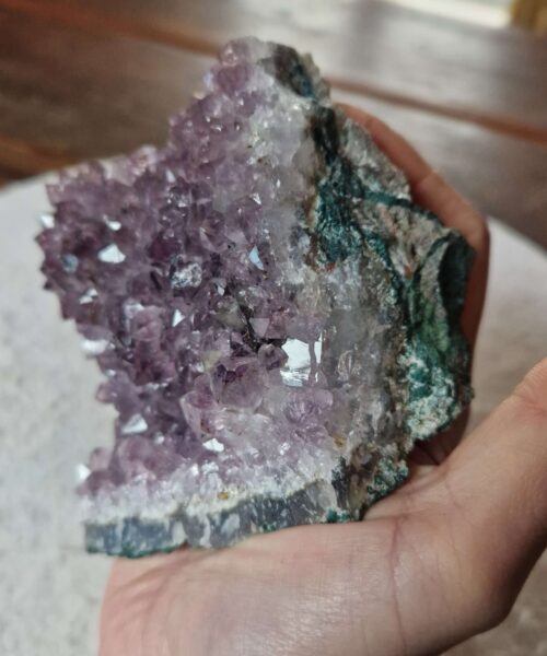 Large Premium High Grade Amethyst Raw Druzy Cluster Piece 106 - 641g H6.5xW10xD8cm - Image 8