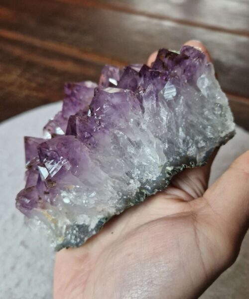 Large Premium High Grade Amethyst Raw Druzy Cluster Piece 107 - 648g H5.5xW11xD10cm - Image 9
