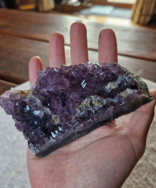 Premium High Grade Amethyst Druzy Cluster Piece 60 - 328g H4xW12xD6.5cm - Image 7