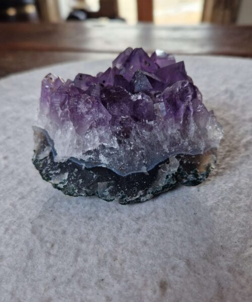 Alternative view of Premium High Grade Amethyst Druzy Cluster Piece 61 - 396g H6xW8.5xD7cm