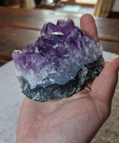 Premium High Grade Amethyst Druzy Cluster Piece 61 - 396g H6xW8.5xD7cm - Image 9