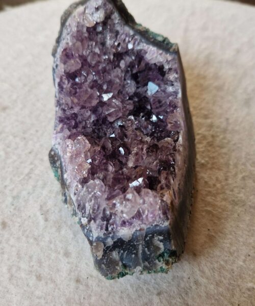 Alternative view of Premium High Grade Amethyst Druzy Cluster Piece 66 - 476g H7xW13xD6.5cm