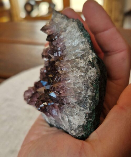 Premium High Grade Amethyst Druzy Cluster Piece 70 - 375g H6xW10xD9cm - Image 7