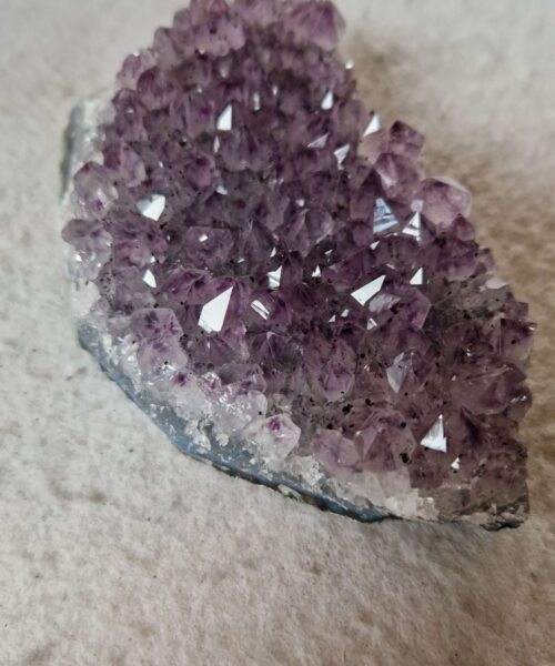 Alternative view of Premium High Grade Amethyst Druzy Cluster Piece 73 - 441g H4xW12.5xW7.5cm