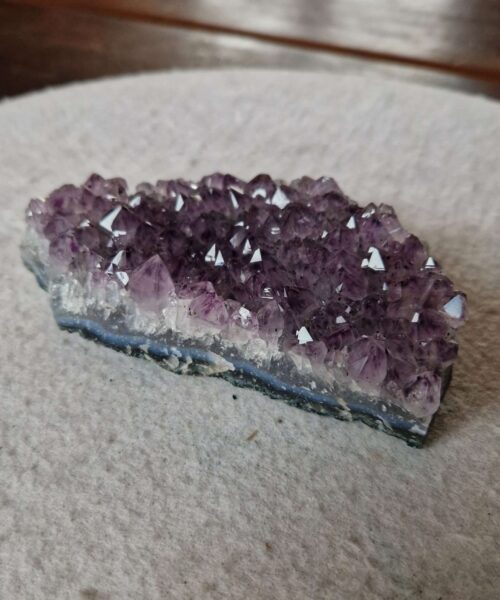 Premium High Grade Amethyst Druzy Cluster Piece 73 - 441g H4xW12.5xW7.5cm - Image 5