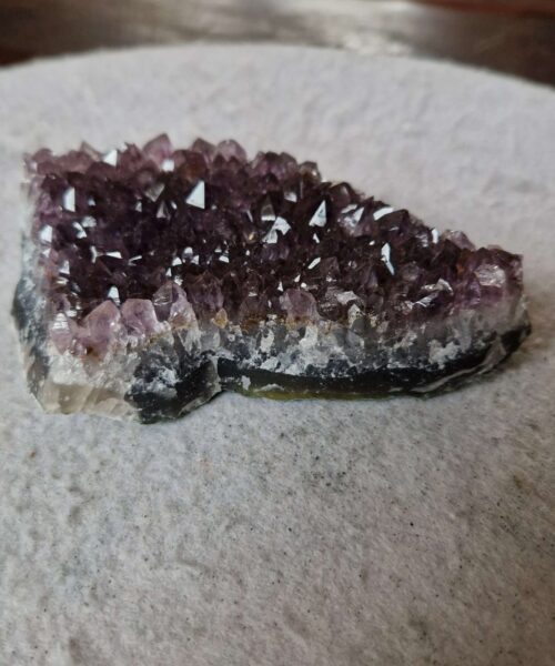 Alternative view of Premium High Grade Amethyst Druzy Cluster Piece 74 - 433g H3.5xW13xD7.5cm