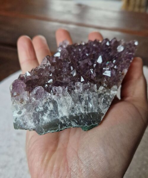Premium High Grade Amethyst Druzy Cluster Piece 74 - 433g H3.5xW13xD7.5cm - Image 8