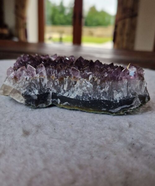 Premium High Grade Amethyst Druzy Cluster Piece 74 - 433g H3.5xW13xD7.5cm - Image 10