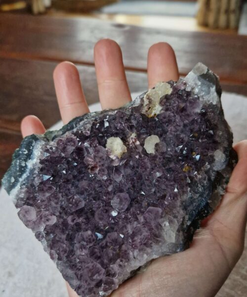 Premium High Grade Amethyst Druzy Cluster Piece 75 - 475g H13xW12.5xD9cm - Image 9