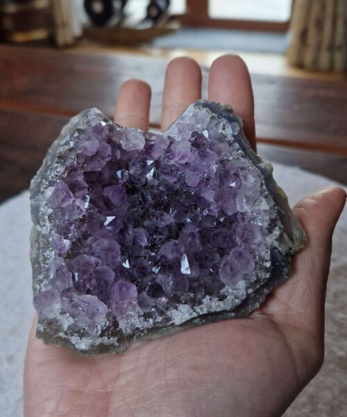 Premium High Grade Amethyst Druzy Cluster Piece 79 - 258g H4xW9.5xD8cm - Image 8