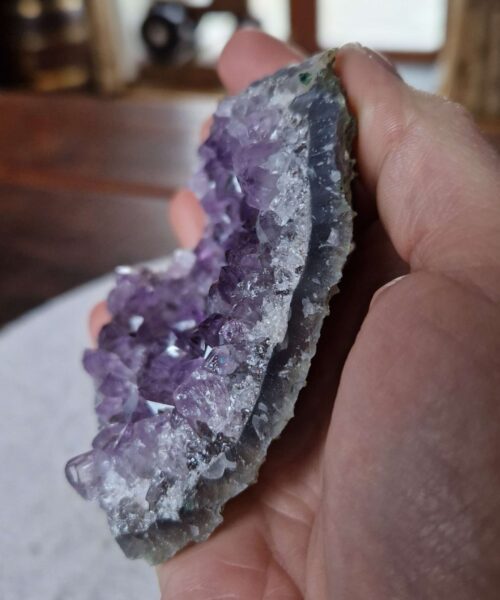 Premium High Grade Amethyst Druzy Cluster Piece 79 - 258g H4xW9.5xD8cm - Image 9