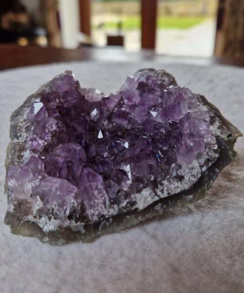 Premium High Grade Amethyst Druzy Cluster Piece 79 - 258g H4xW9.5xD8cm - Image 10