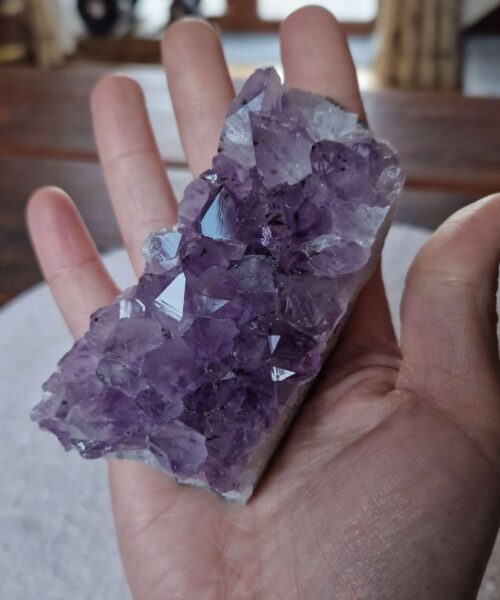 Premium High Grade Amethyst Druzy Cluster Piece 80 - 288g H4xW9.5xD4cm - Image 8